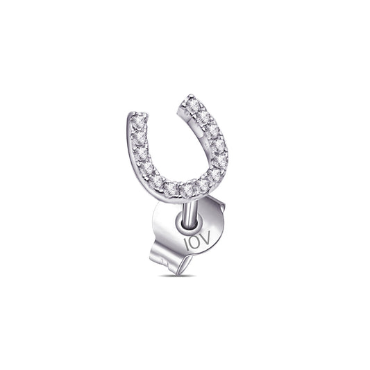 horse-shoe shaped stud earring.