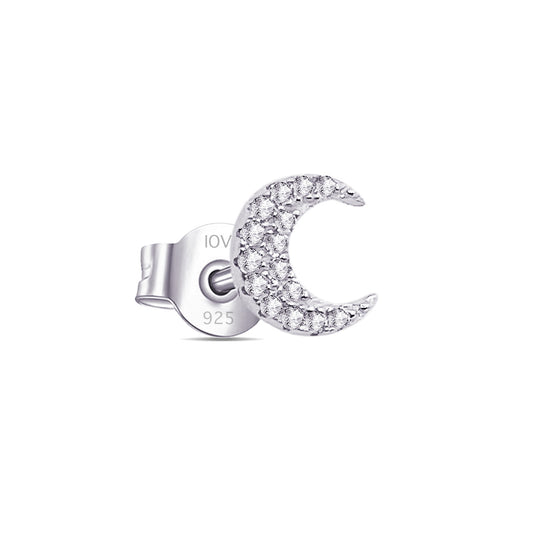 crescent shape stud earring.