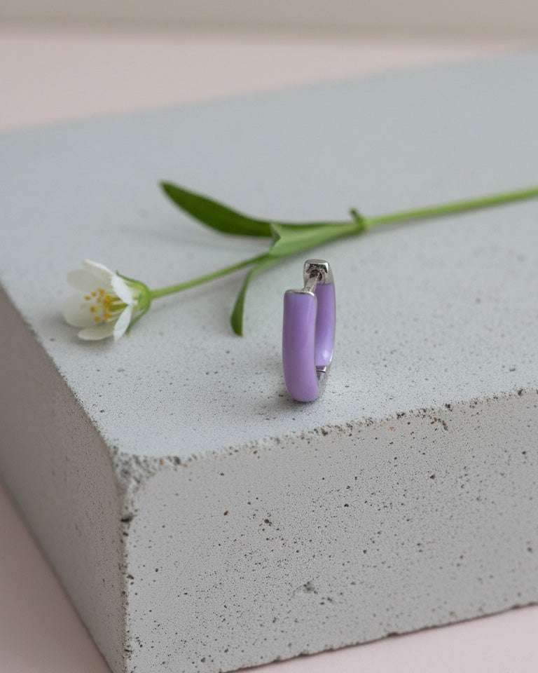 enamel rectangular shape hoops.