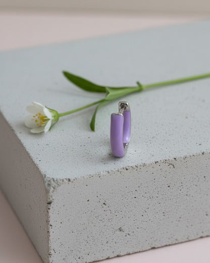 enamel rectangular shape hoops.
