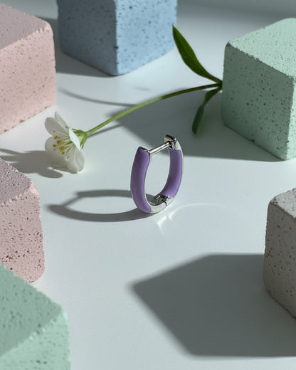 enamel rectangular shape hoops.