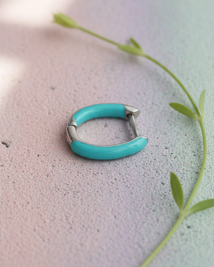 enamel rectangular shape hoops.