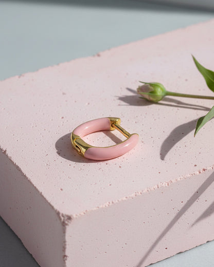 enamel rectangular shape hoops.