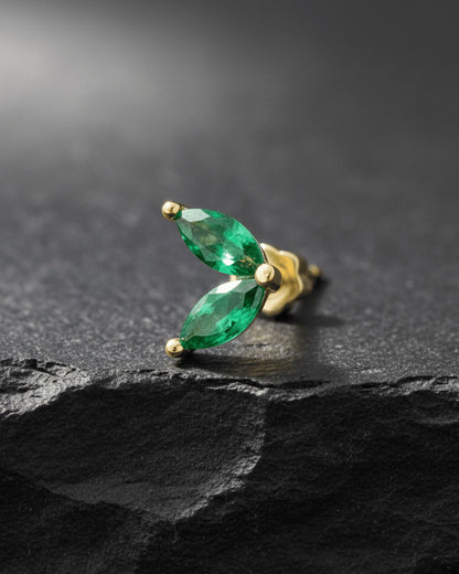 two marquise shape stones fallback piercing.