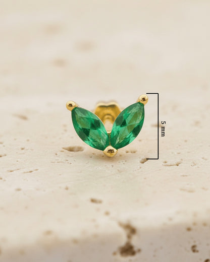 two marquise shape stones fallback piercing.