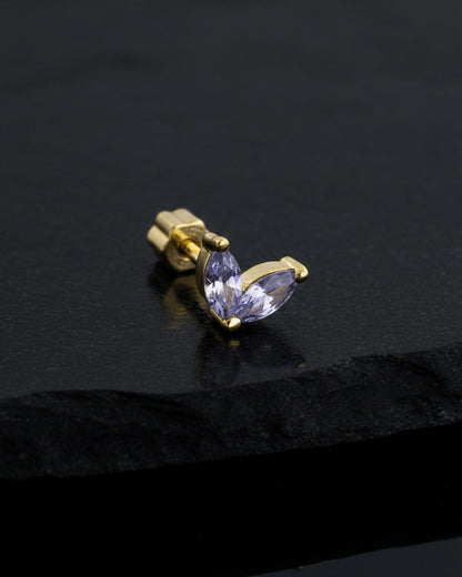 two marquise shape stones fallback piercing.