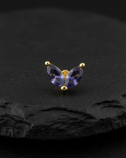 two marquise shape stones fallback piercing.