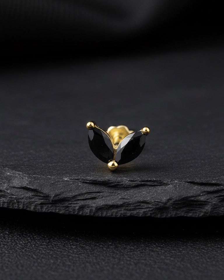 two marquise shape stones fallback piercing.