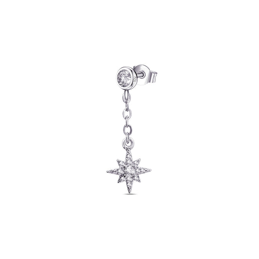 chain dangling star earrings.