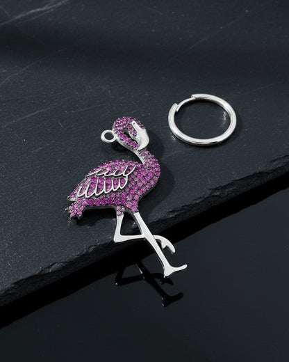 Pink Swan shape earring.