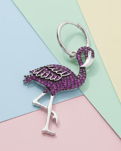 Pink Swan shape earring.