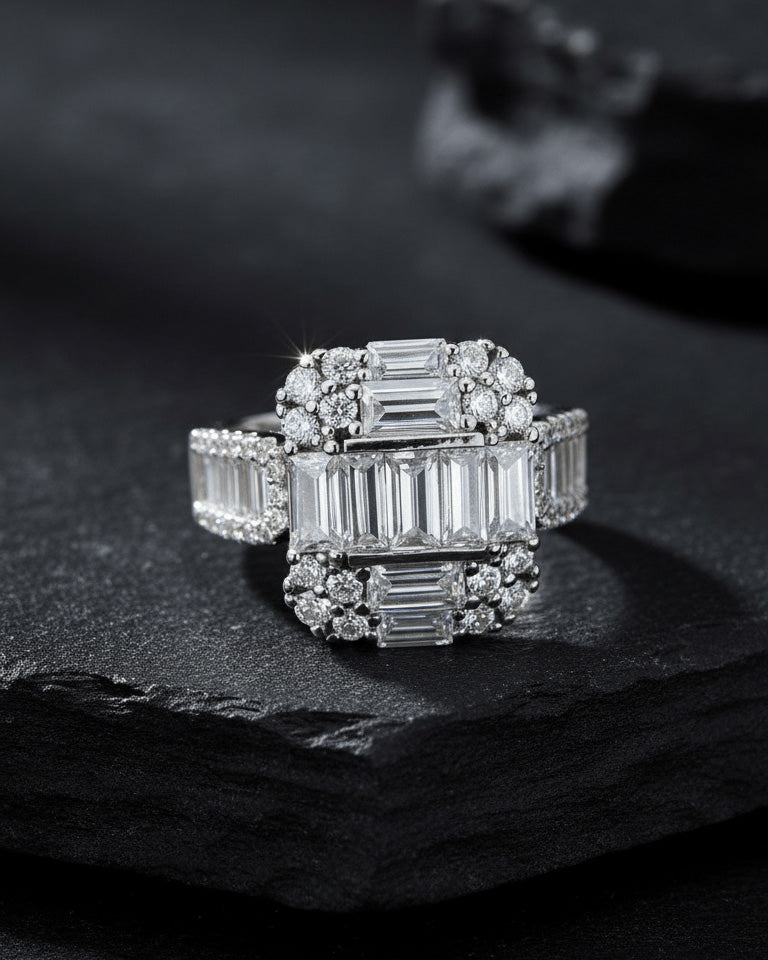 Luxury diamond style ring.