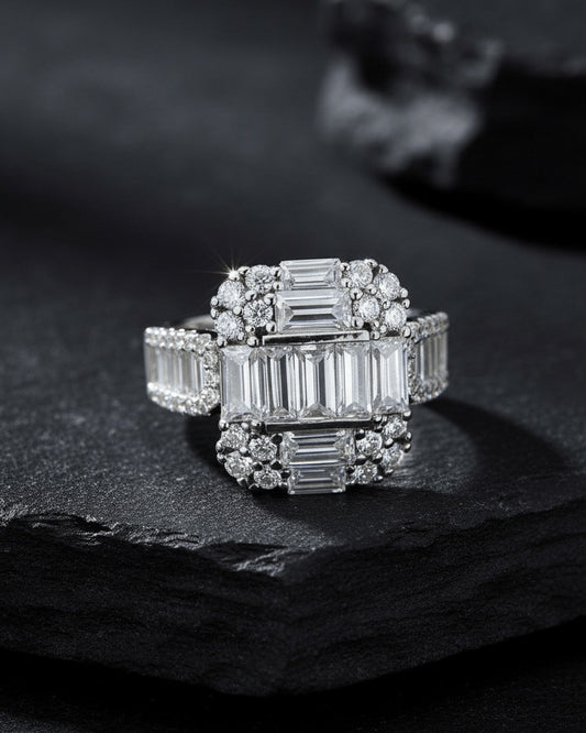 Luxury diamond style ring.