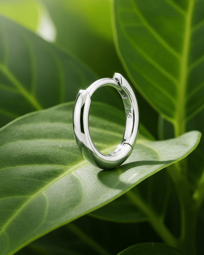 8mm plain hoop earring.