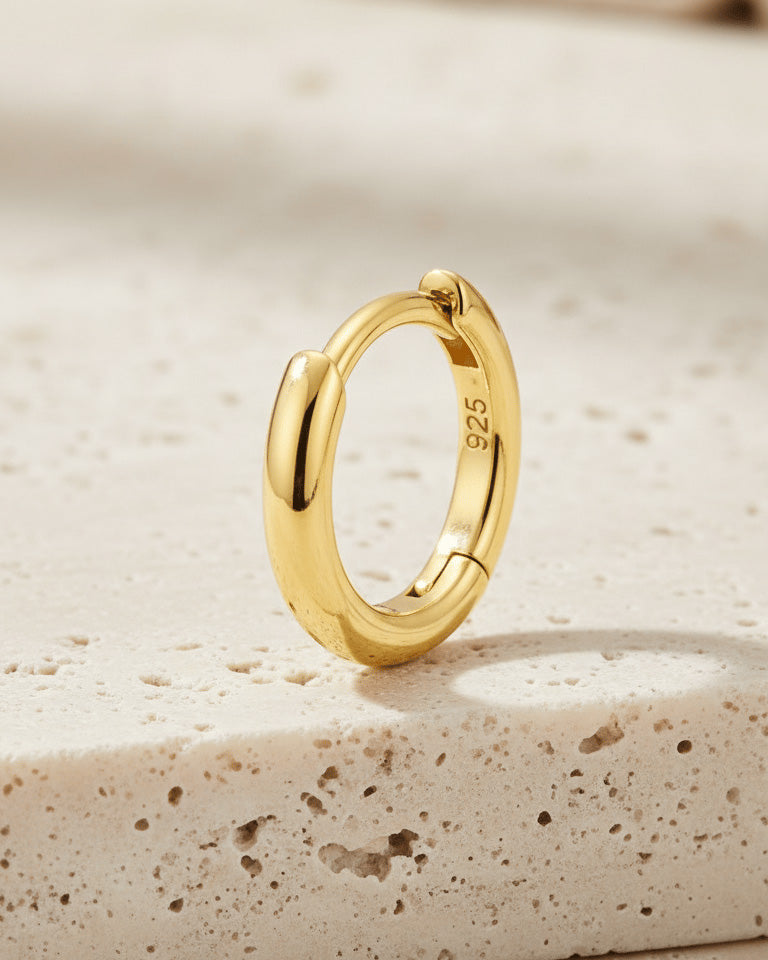 8mm plain hoop earring.