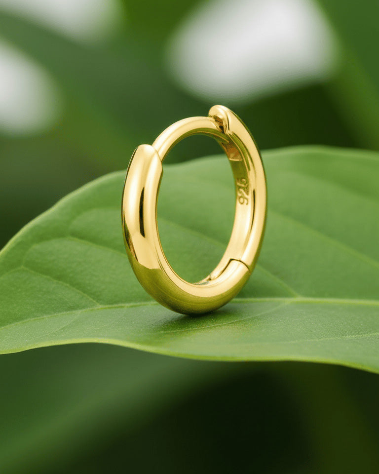 8mm plain hoop earring.