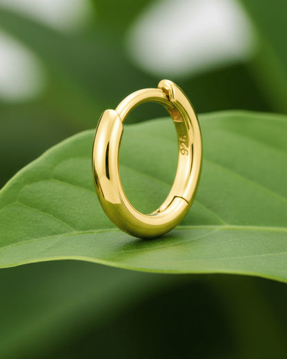 8mm plain hoop earring.
