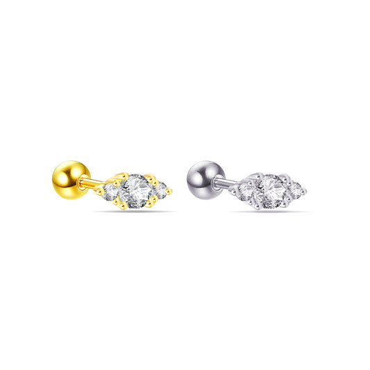 three stones ballback piercing.