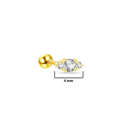 three stones ballback piercing.