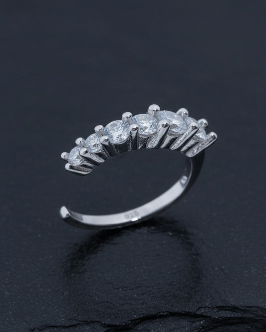 CZ graduated size earcuff.