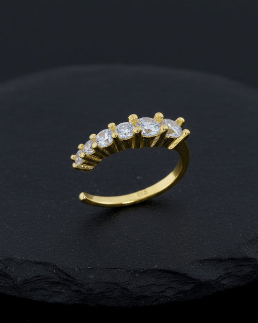 CZ graduated size earcuff.