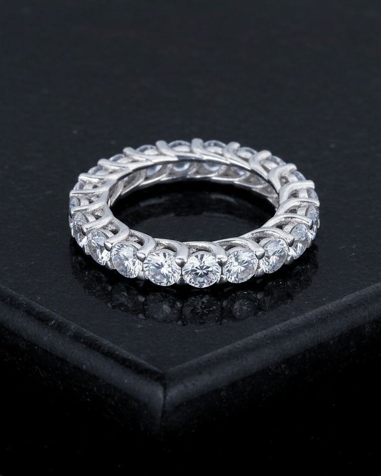 all round eternity round stones ring.