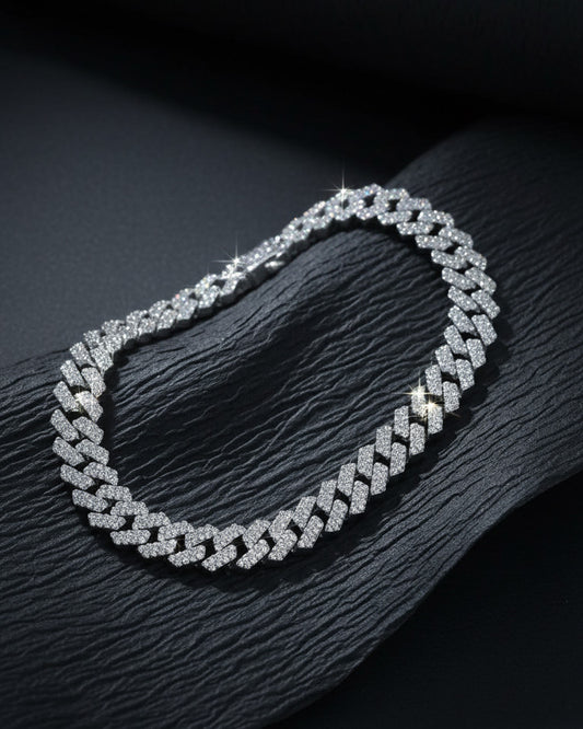 CZ cuban link bracelet.