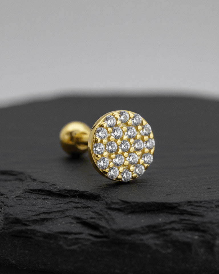 CZ disc shape fallback piercing.