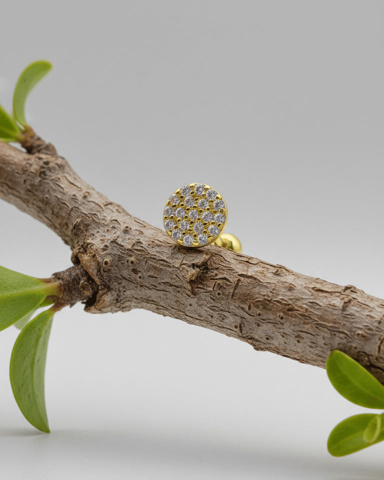 CZ disc shape fallback piercing.