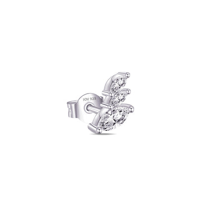 three graduated marquise stones stud earring.