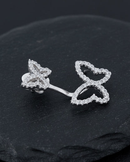 back to front double butterfly earring.