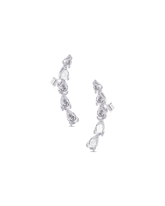 climber pear shape stones earrings.