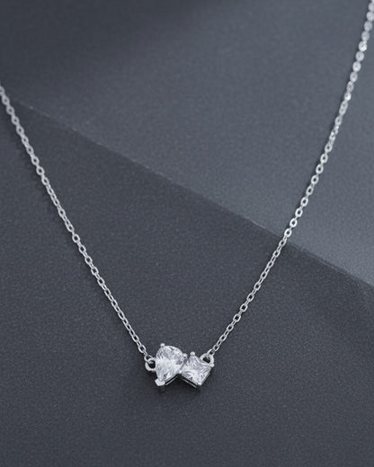 toi et moi princess and pear shape necklace.