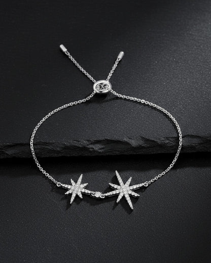 adjustable two stars bracelet.