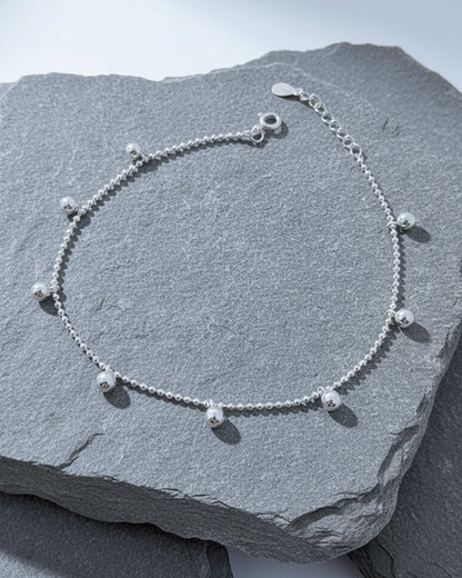 beads chain anklets with dangling bigger beads.