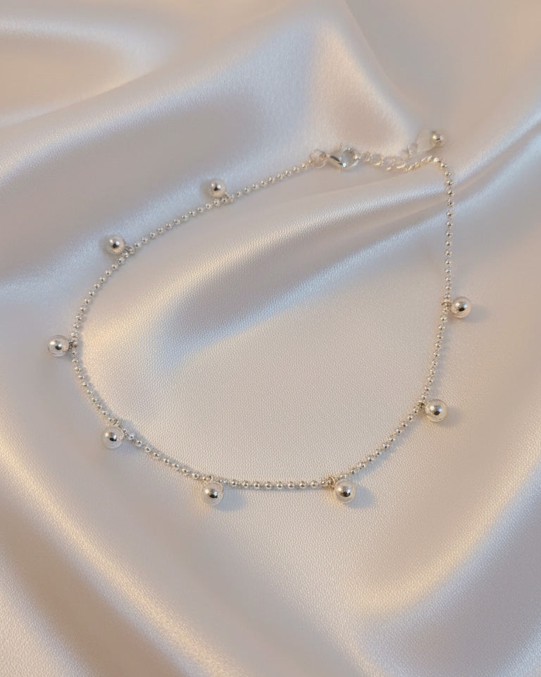 beads chain anklets with dangling bigger beads.