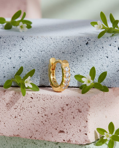 6 mm hoops earring.