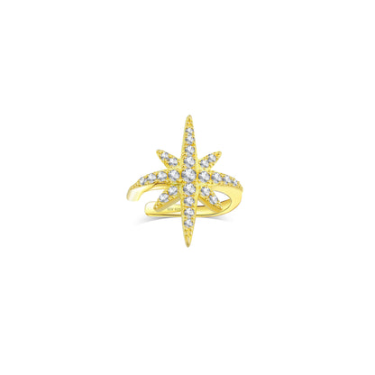 CZ star shape earcuff.