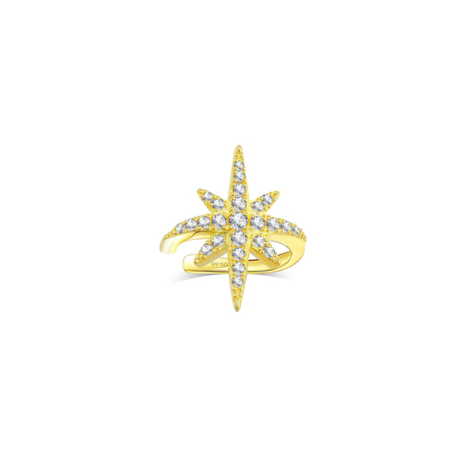 CZ star shape earcuff.