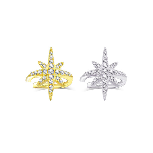 CZ star shape earcuff.