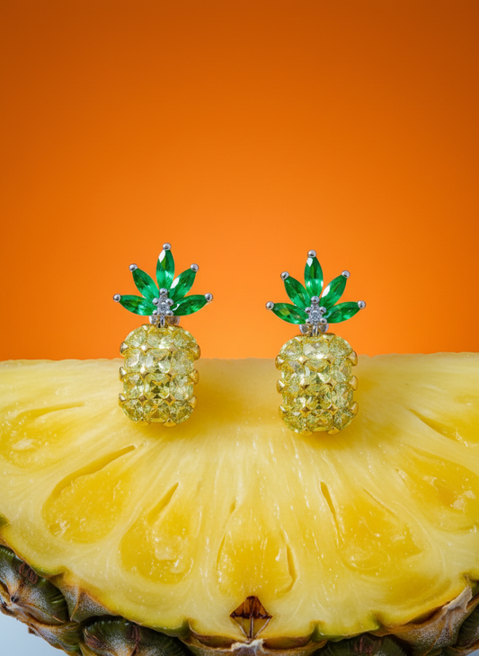 pineapple shape earrings.