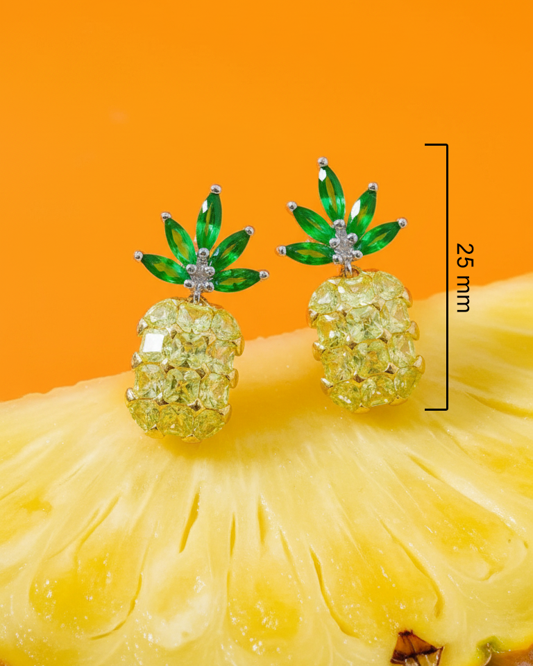 pineapple shape earrings.