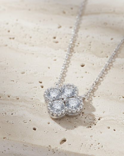 four clover flower shape necklace.