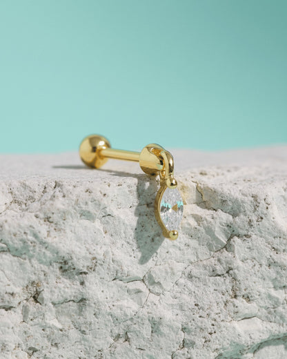 dangling marquise piercing.