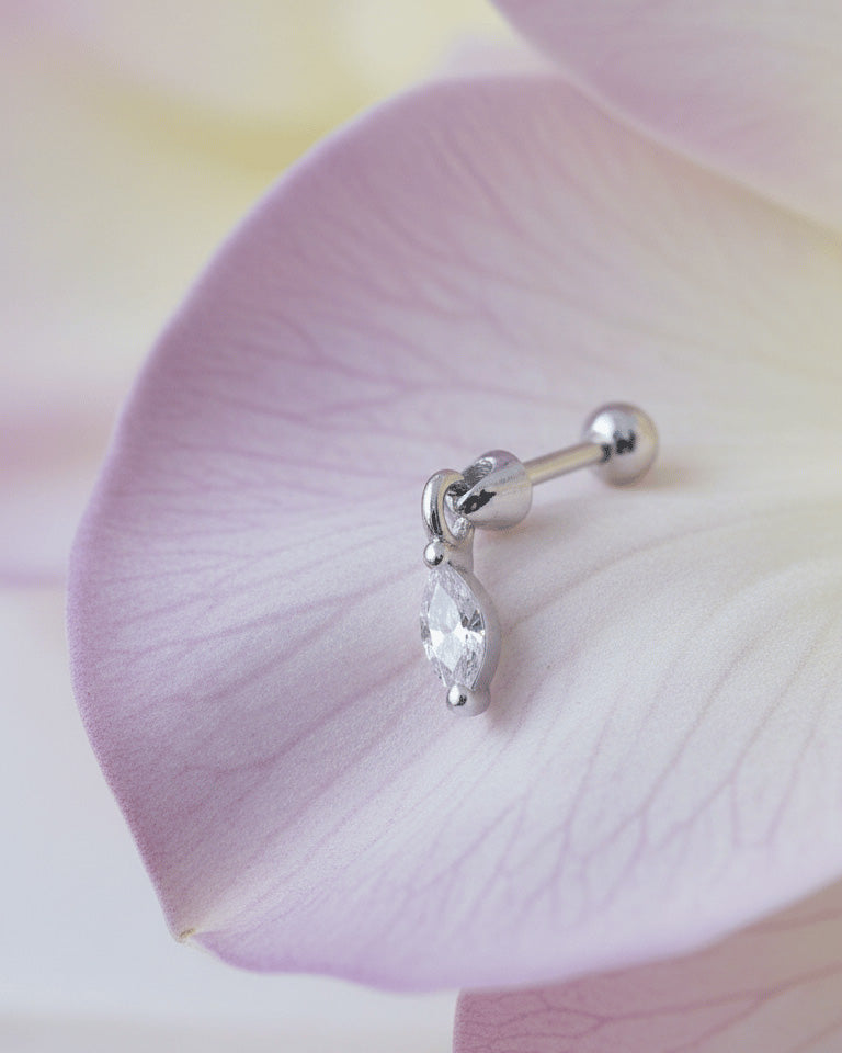 dangling marquise piercing.