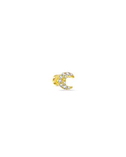 5mm CZ crescent shape piercing flatback.