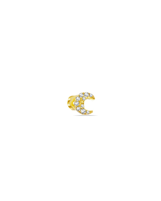 5mm CZ creascent shape piercing flatback.