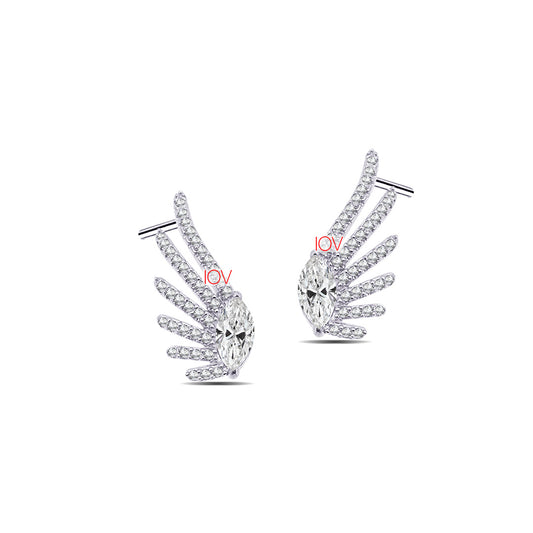 wings stud earrings.