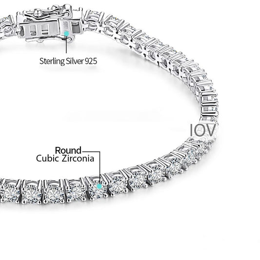 sterling silver tennis bracelets.