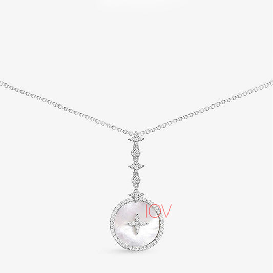 mother of peal star necklace.